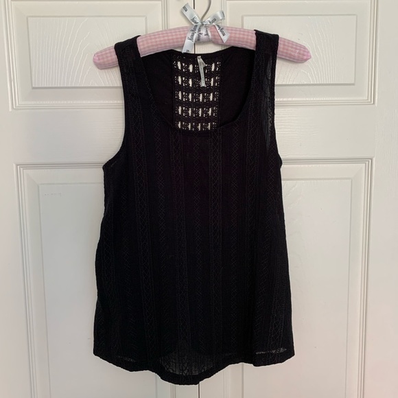 Nine 1 Eight~ Black Sleeveless Lace Tank Top-Small - Picture 4 of 12